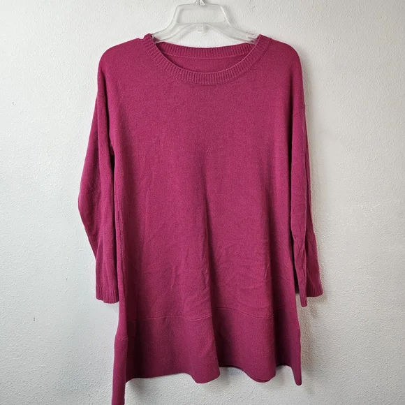 100% Cashmere Pink Tunic Top - Picture 2 of 7